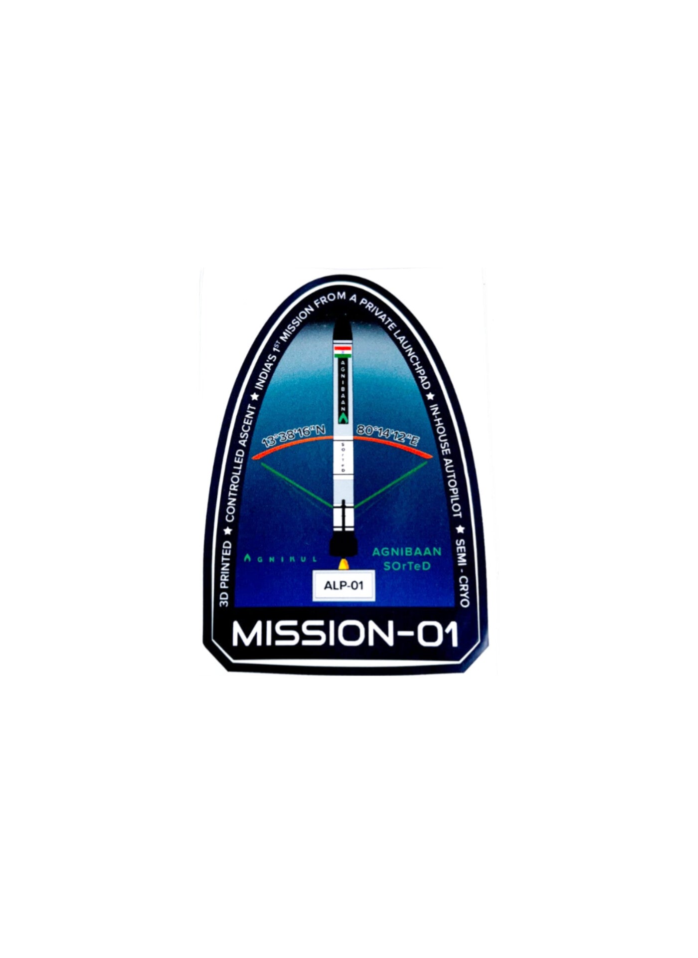 Agnikul Mission-01 Patch - Sticker