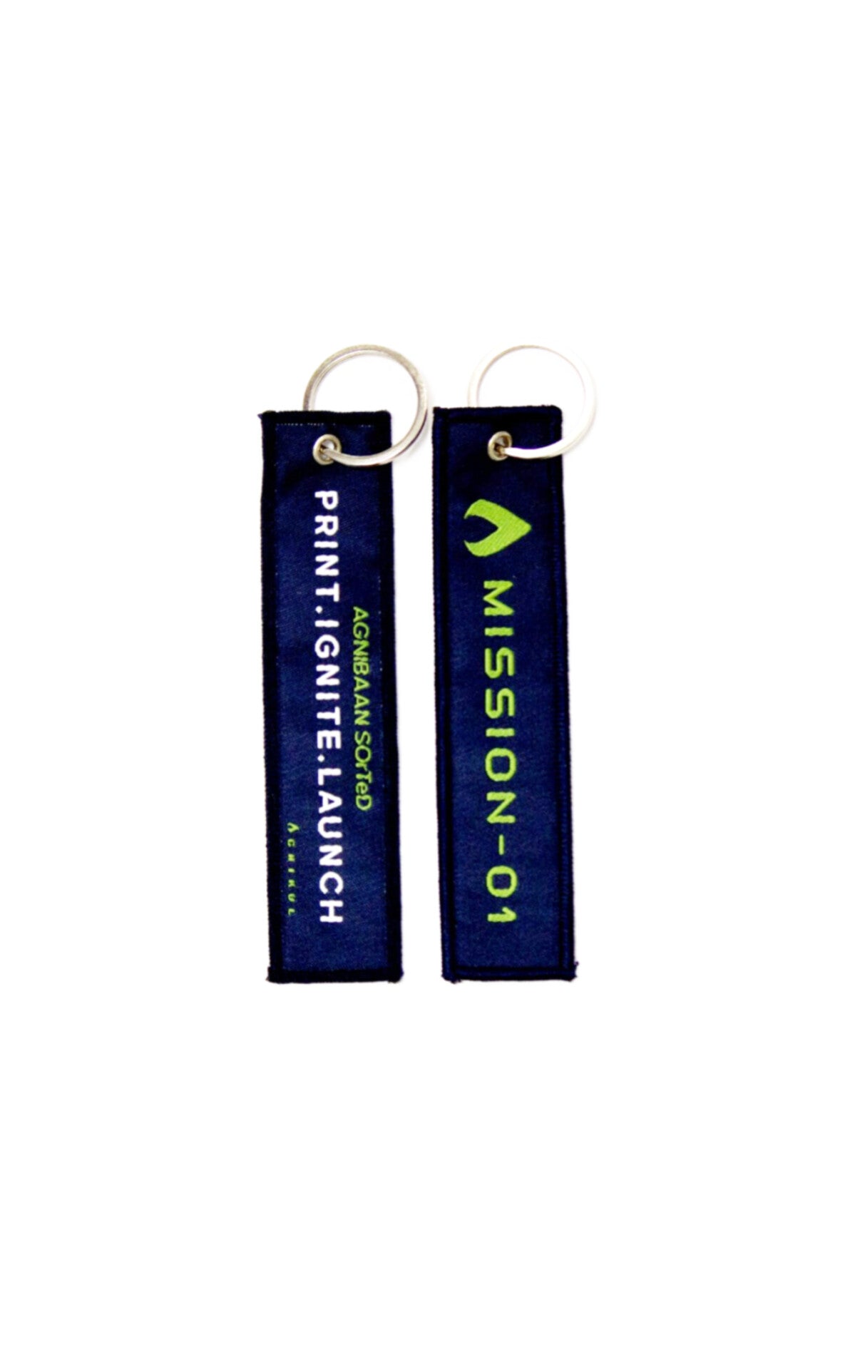 Agnibaan SOrTeD Mission 01 - Double - Sided Embroidered Keychains