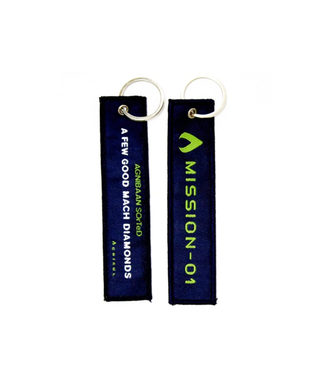 Agnibaan SOrTeD Mission 01 - Double - Sided Embroidered Keychains